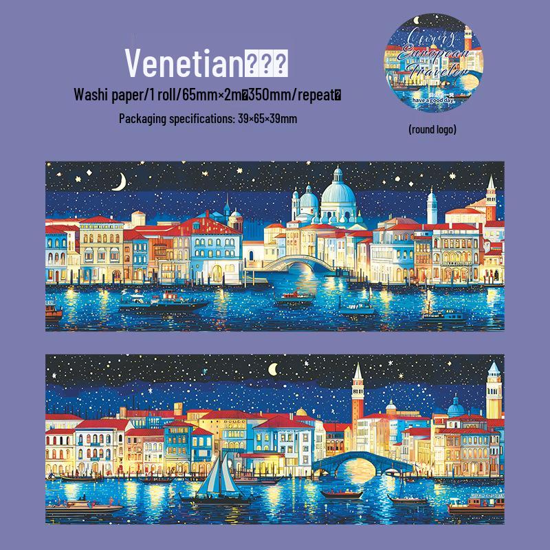 European Traveler Series: Beautiful Day Trip Scenery Washi Tape & Circular Stickers for DIY Journaling
European Traveler Series: Beautiful Day Trip Scenery Washi Tape & Circular Stickers for DIY Journaling