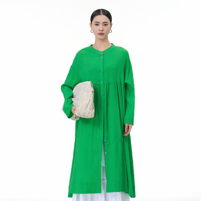 2026 Spring Korean Style Long Sleeve Pleated Shirt Dress - Plus Size, Loose, Slimming Design for Women One Size зелений
2026 Spring Korean Style Long Sleeve Pleated Shirt Dress - Plus Size, Loose, Slimming Design for Women One Size зелений