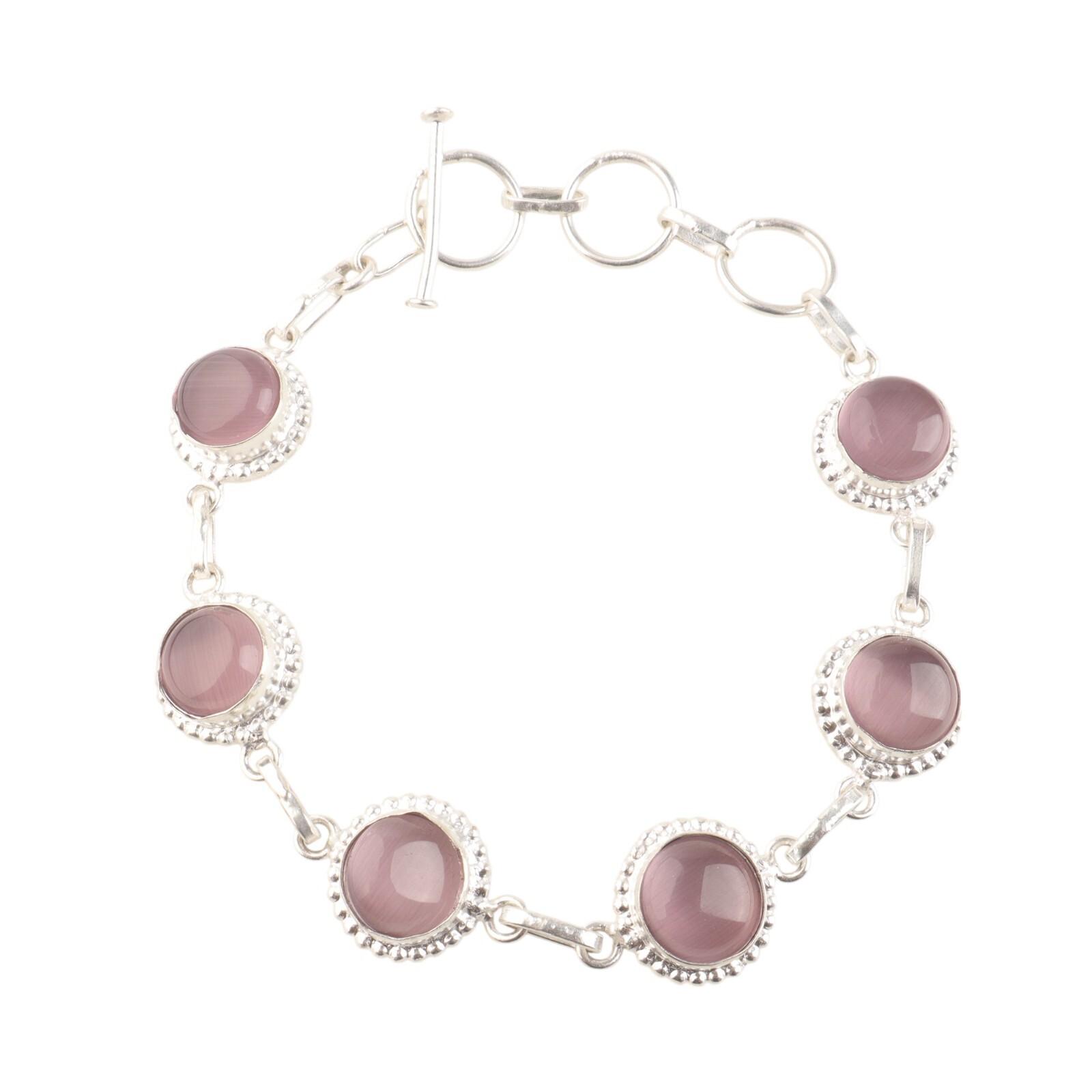 Natural Purple Cat s Eye Gemstone 925 Sterling Silver Handmade Women Bracelet RB-9-35
Natural Purple Cat s Eye Gemstone 925 Sterling Silver Handmade Women Bracelet RB-9-35