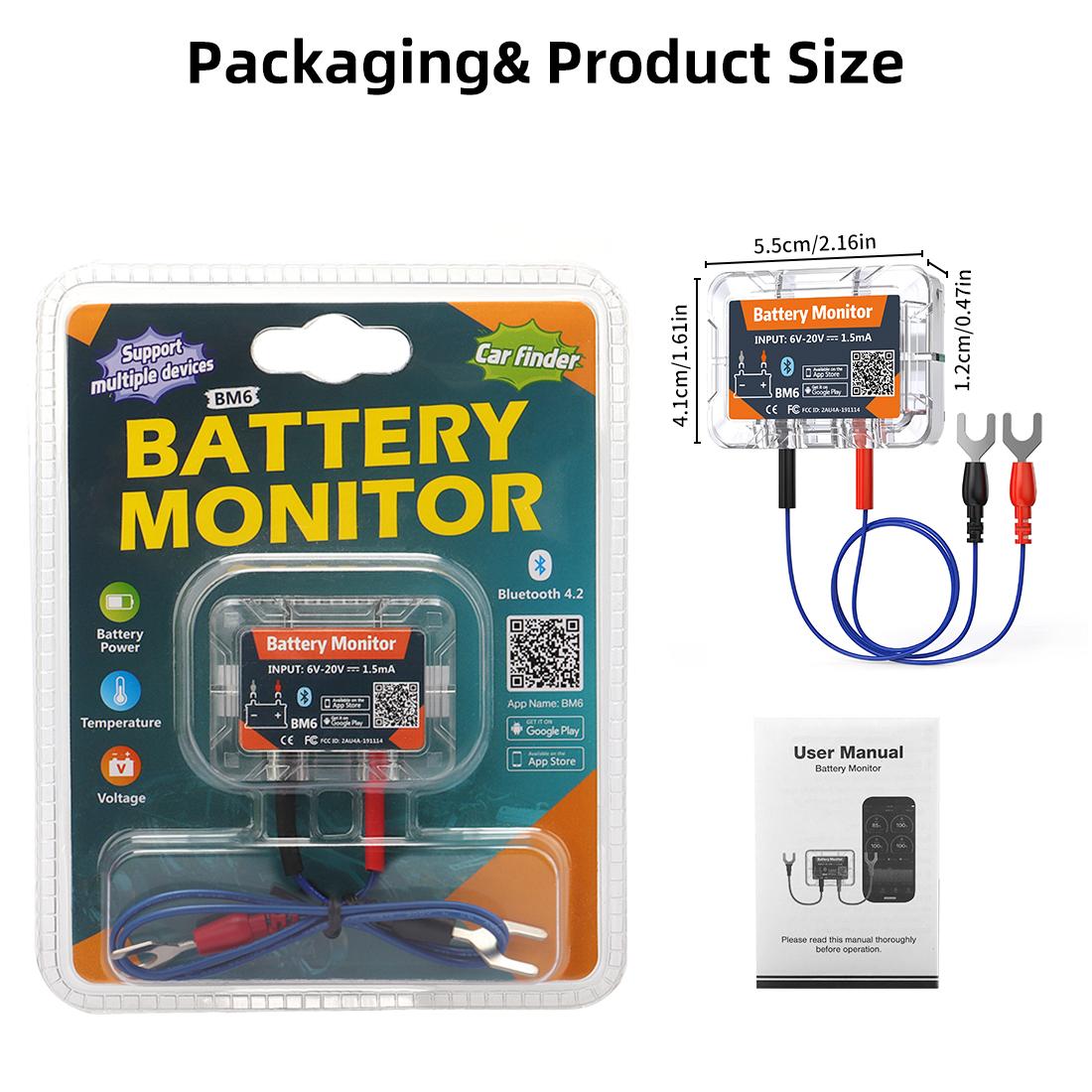 QUICKLYNKS BM6 Bluetooth 4.0 Car Battery Monitor 12V Battery Tester Charging Cranking Test Battery Analyzer APP for Android IOS BM6
QUICKLYNKS BM6 Bluetooth 4.0 Car Battery Monitor 12V Battery Tester Charging Cranking Test Battery Analyzer APP for Android IOS BM6