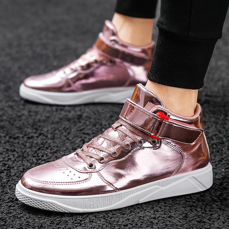 Fashion shoes patent leather glossy catwalk model runway interpretation shoes sports style high-top board shoe size 48 троянди рожеві кольору
Fashion shoes patent leather glossy catwalk model runway interpretation shoes sports style high-top board shoe size 48 троянди рожеві кольору