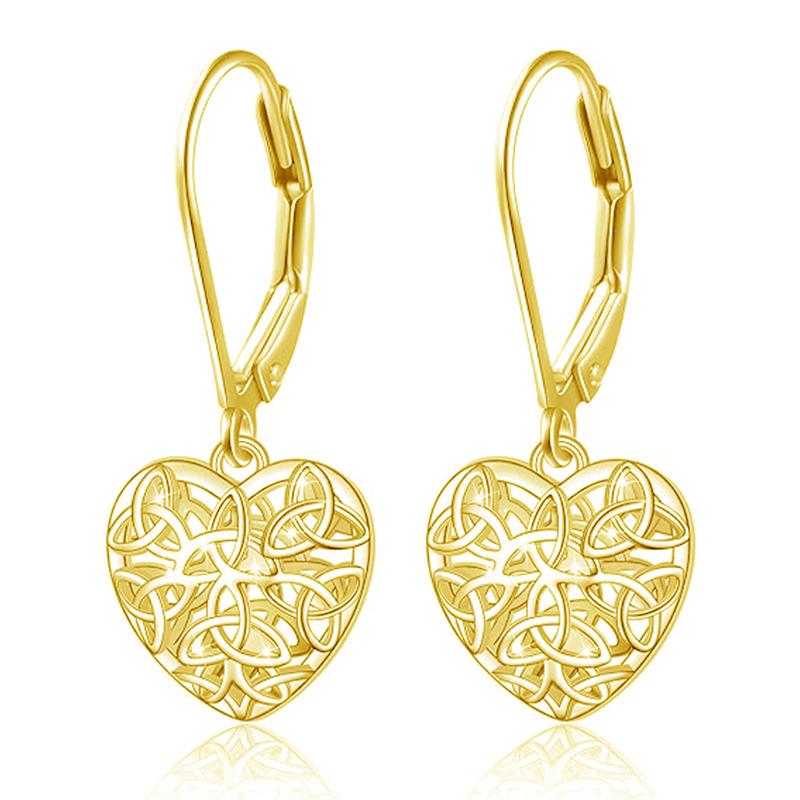 Huitan Women Heart Dangle Earrings Hollow Out Design Trendy Wedding Engagement Party Daily Metalic Versatile Accessories Zircon
Huitan Women Heart Dangle Earrings Hollow Out Design Trendy Wedding Engagement Party Daily Metalic Versatile Accessories Zircon