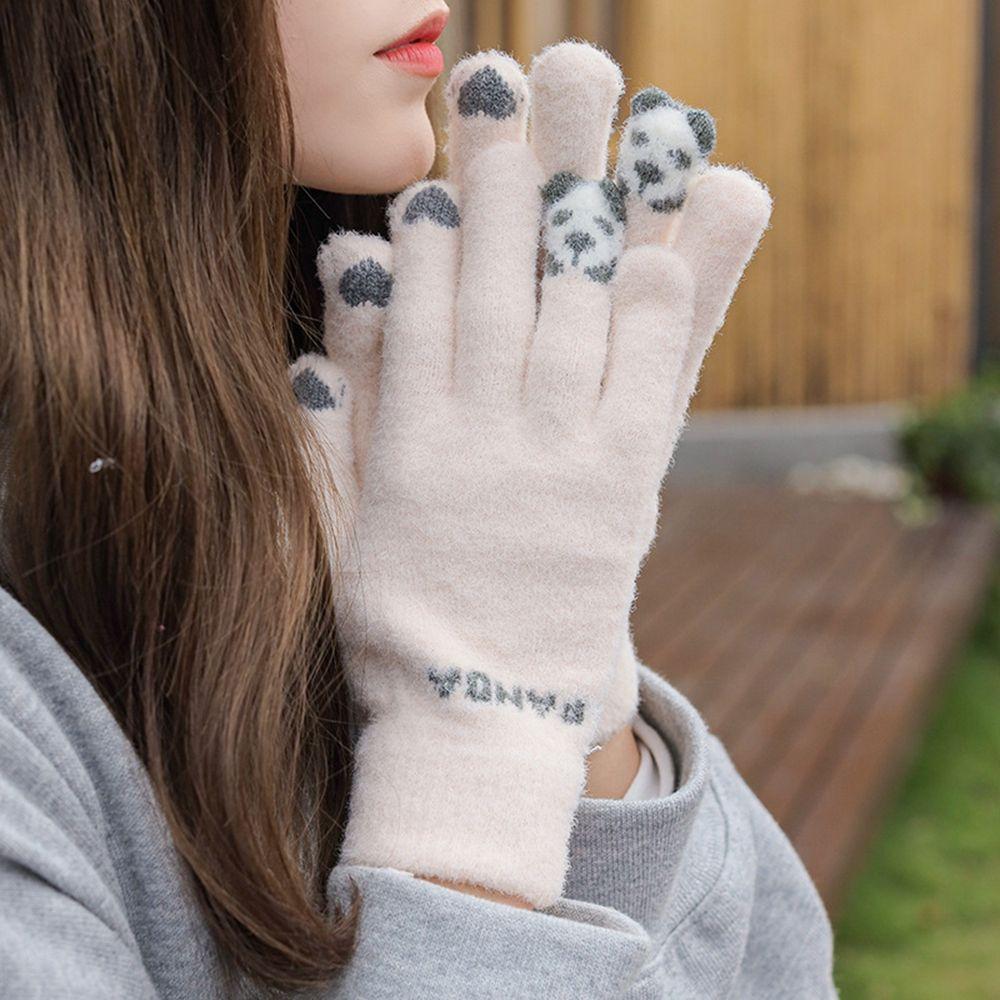 Мягкие вязаные женские перчатки с сенсорным экраном Love Panda, шерстяные варежки, женские перчатки, перчатки для вождения бежевый
Мягкие вязаные женские перчатки с сенсорным экраном Love Panda, шерстяные варежки, женские перчатки, перчатки для вождения бежевый