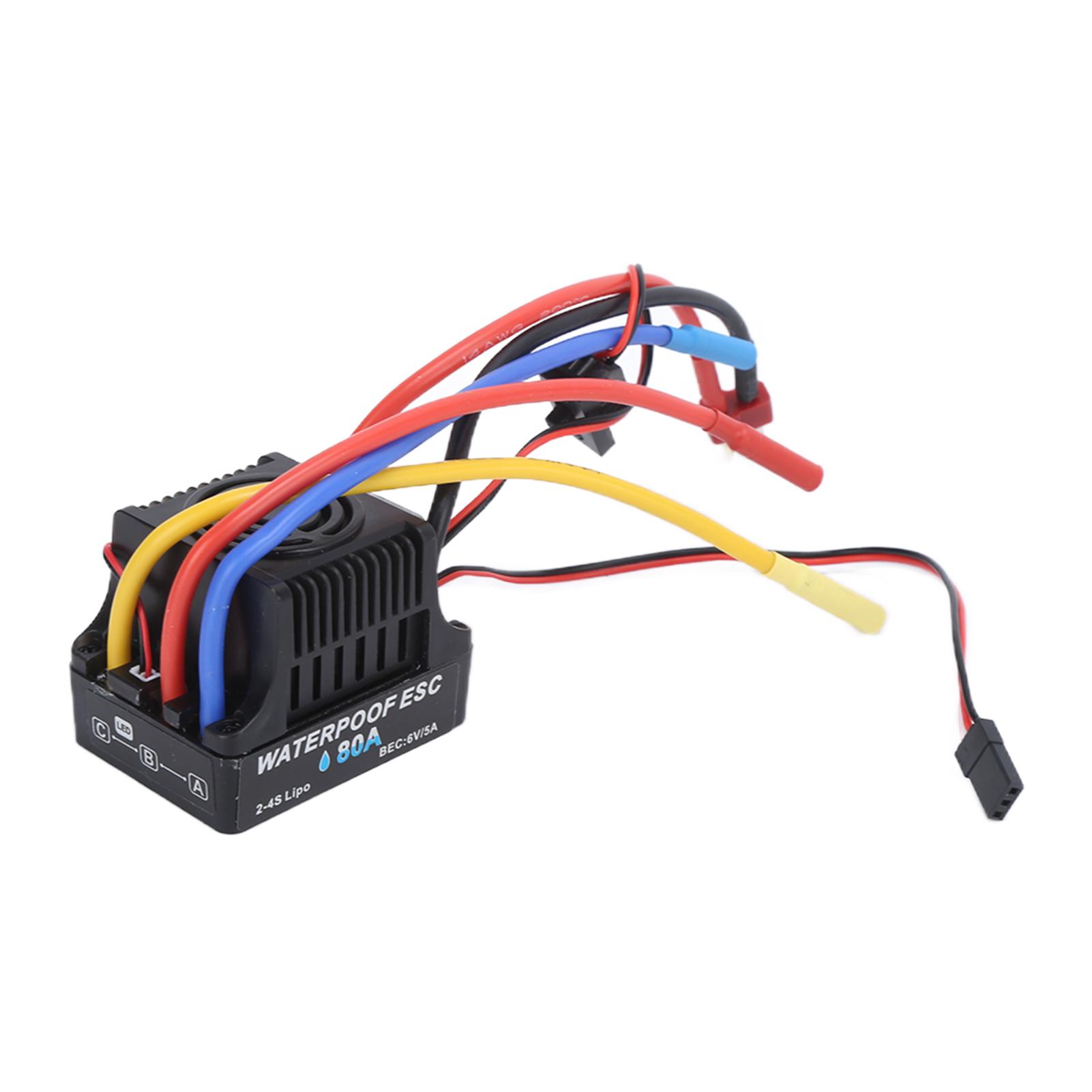 Electronic Speed Controller 80A ESC Waterproof Brushless Heat Dissipation ESC for 1/8RC Car
Electronic Speed Controller 80A ESC Waterproof Brushless Heat Dissipation ESC for 1/8RC Car