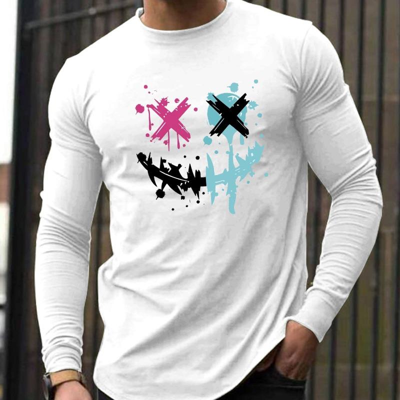 loose and comfortable sports casual smiling face pattern printed round neck long sleeved T-shirt top S
loose and comfortable sports casual smiling face pattern printed round neck long sleeved T-shirt top S