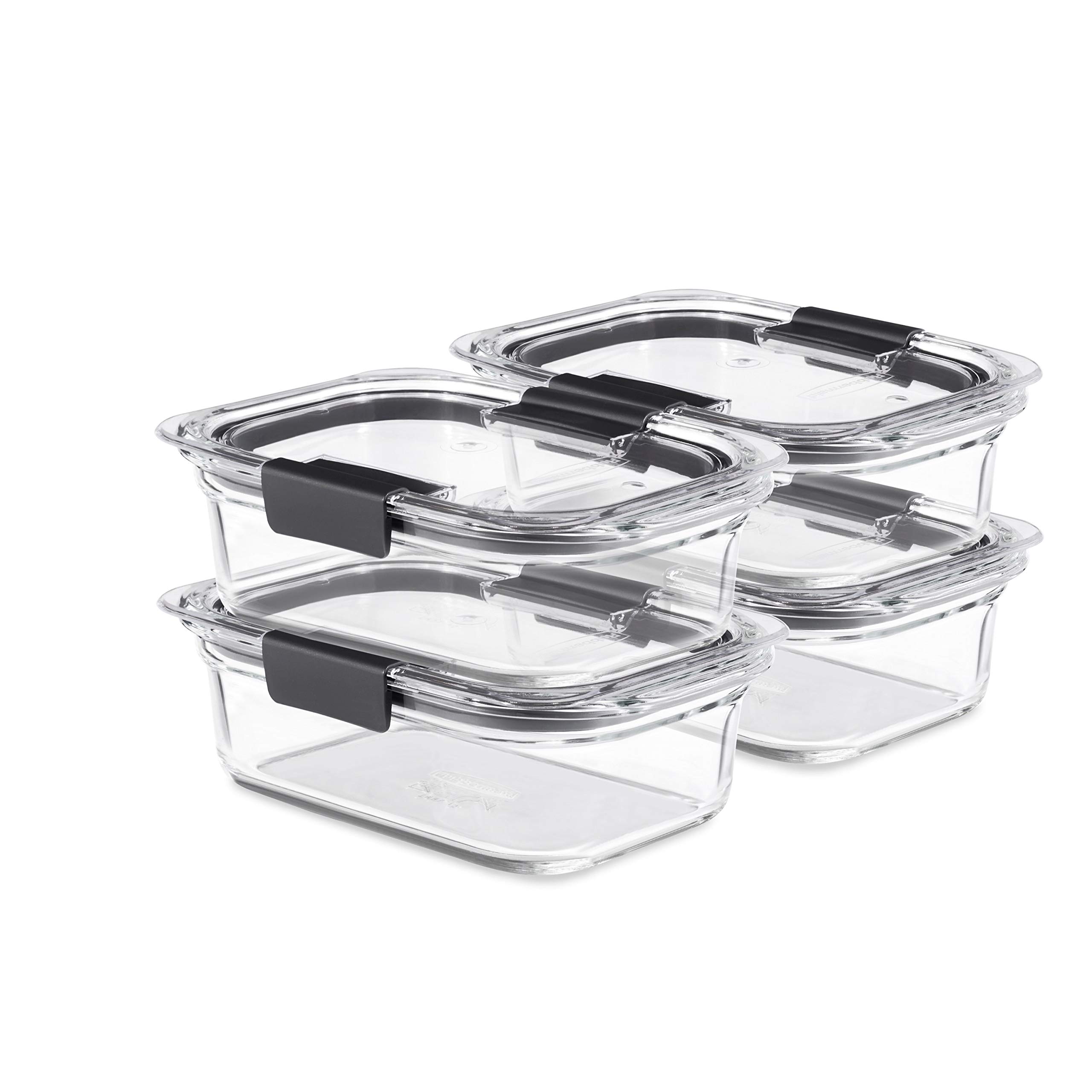 Rubbermaid Brilliance Glass Storage Cup Food Containers with 4 Pack BPA Leak Clear 3.2 Lids, (8 Total), Free, Proof, Medium,
Rubbermaid Brilliance Glass Storage Cup Food Containers with 4 Pack BPA Leak Clear 3.2 Lids, (8 Total), Free, Proof, Medium,