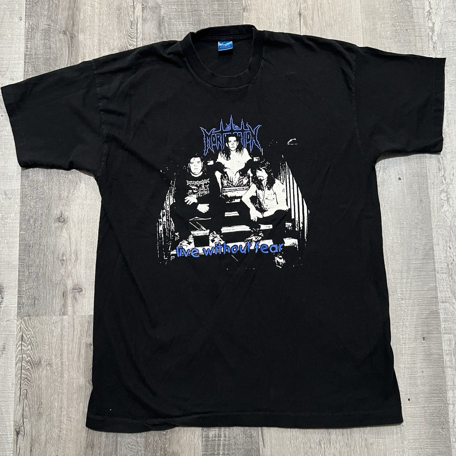 Vtg LAIBACH Band Let It Be Heavy Cotton Black Full Size Men Shirt 4XL
Vtg LAIBACH Band Let It Be Heavy Cotton Black Full Size Men Shirt 4XL