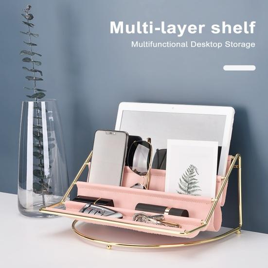Настольный пульт дистанционного управления, стойка для хранения макияжа, поднос из искусственной кожи, 4-слойный настольный органайзер, гамак для очков, ключей, телефонов 
Настольный пульт дистанционного управления, стойка для хранения макияжа, поднос из искусственной кожи, 4-слойный настольный органайзер, гамак для очков, ключей, телефонов
