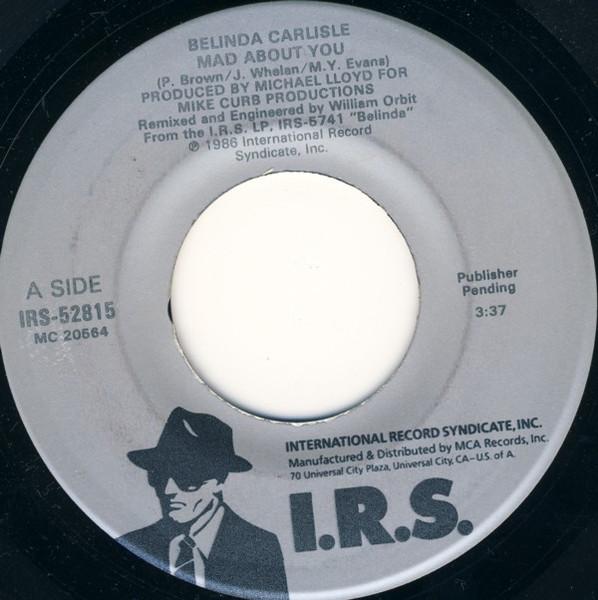 7inch Record BELINDA CARLISLE - Mad About You / I Never Wanted A Ri IRS52815 IRS 1986 US Rock Used
7inch Record BELINDA CARLISLE - Mad About You / I Never Wanted A Ri IRS52815 IRS 1986 US Rock Used