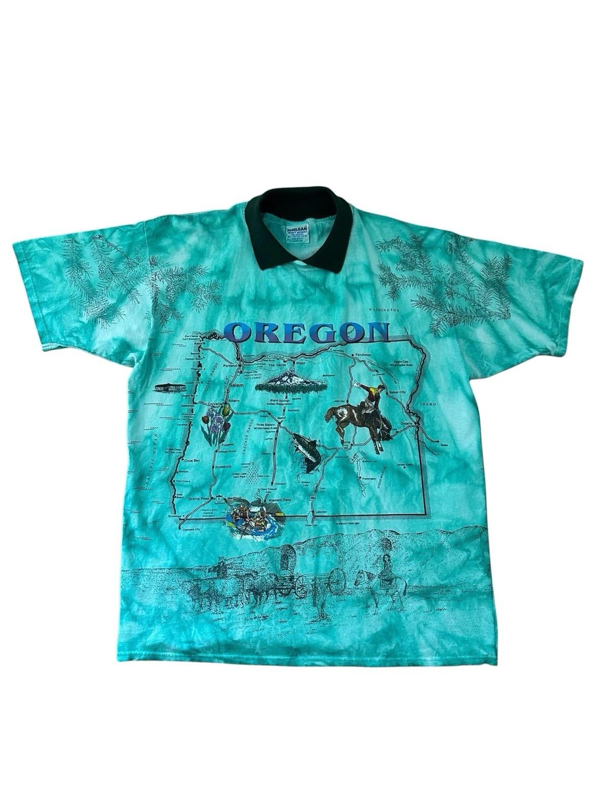 Vintage Oregon State Map Collared T Shirt Men’s XL AOP 90’s Road M
Vintage Oregon State Map Collared T Shirt Men’s XL AOP 90’s Road M
