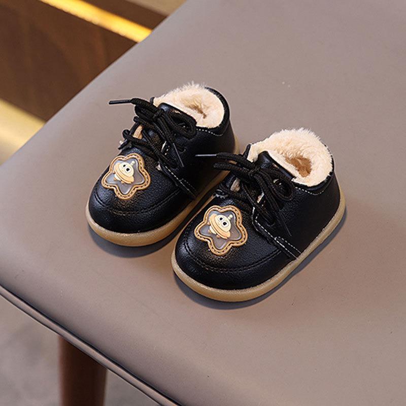 Winter Baby Shoes, Fleece-Lined Thickened for Boys and Girls, Lace-Up Soft-Soled 0-1-2 Years Old Warm Cotton Shoes. 16 чёрный
Winter Baby Shoes, Fleece-Lined Thickened for Boys and Girls, Lace-Up Soft-Soled 0-1-2 Years Old Warm Cotton Shoes. 16 чёрный