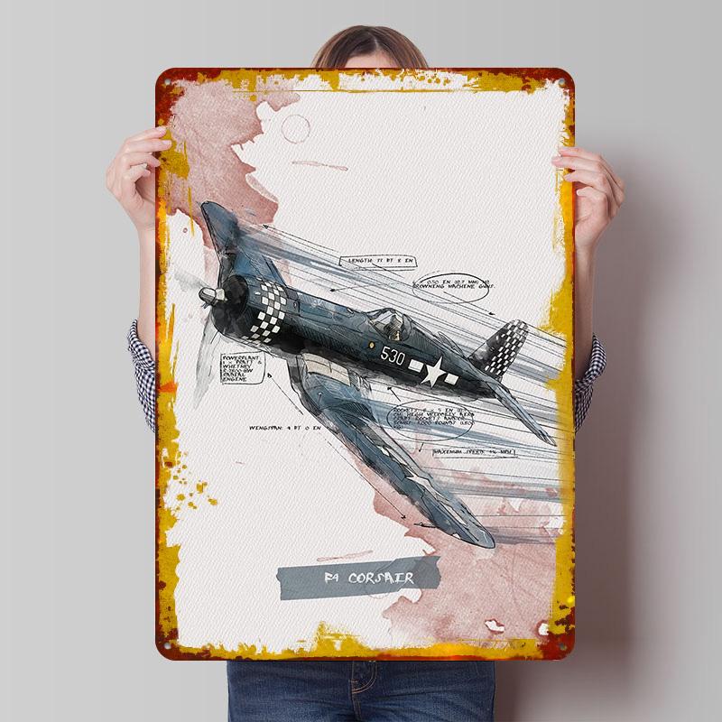 F4 Corsair Watercolor Poster Customized Wall Art Vintage Metal Signs Retro Tin Plaque for Man Cave Decoration Bedroom Home Decor 7.9x11.8In(20x30cm)
F4 Corsair Watercolor Poster Customized Wall Art Vintage Metal Signs Retro Tin Plaque for Man Cave Decoration Bedroom Home Decor 7.9x11.8In(20x30cm)