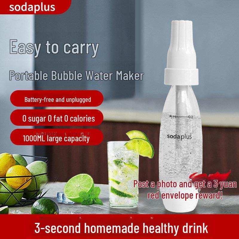 Portable Carbonated Drink Maker: Home & Bubble Tea Shop Bubble Water Machine. 1L Water Bottle
Portable Carbonated Drink Maker: Home & Bubble Tea Shop Bubble Water Machine. 1L Water Bottle