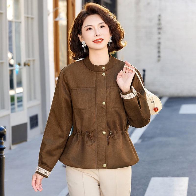 Korean Retro Stand Collar Coffee Jacket for Middle-Aged Women - Trendy, Loose, Age-Reducing 1XL колір світло кави
Korean Retro Stand Collar Coffee Jacket for Middle-Aged Women - Trendy, Loose, Age-Reducing 1XL колір світло кави
