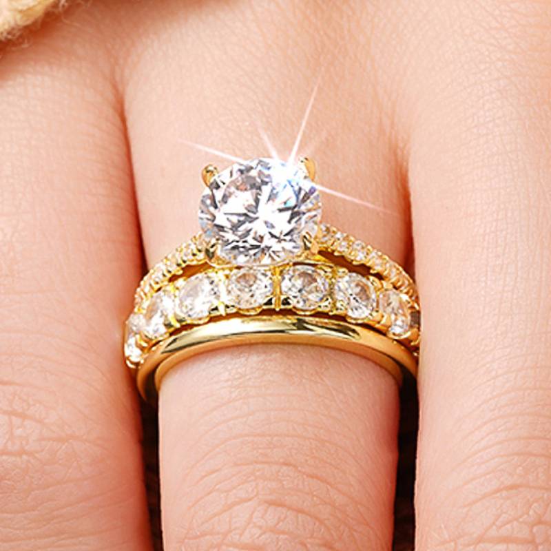 Huitan Charming Women 3Pcs/Set Ring Luxury Party Lady Wedding Chic Accessories Fashion Zircon Inlaid Shiny CZ for Engagement 5
Huitan Charming Women 3Pcs/Set Ring Luxury Party Lady Wedding Chic Accessories Fashion Zircon Inlaid Shiny CZ for Engagement 5