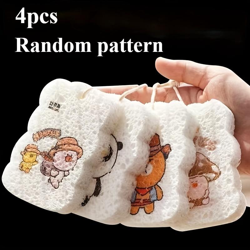 4-piece random print cute animal print wood pulp rag-non-stick, oil-free kitchen and bathroom cleaning sponge with hanging ring
4-piece random print cute animal print wood pulp rag-non-stick, oil-free kitchen and bathroom cleaning sponge with hanging ring