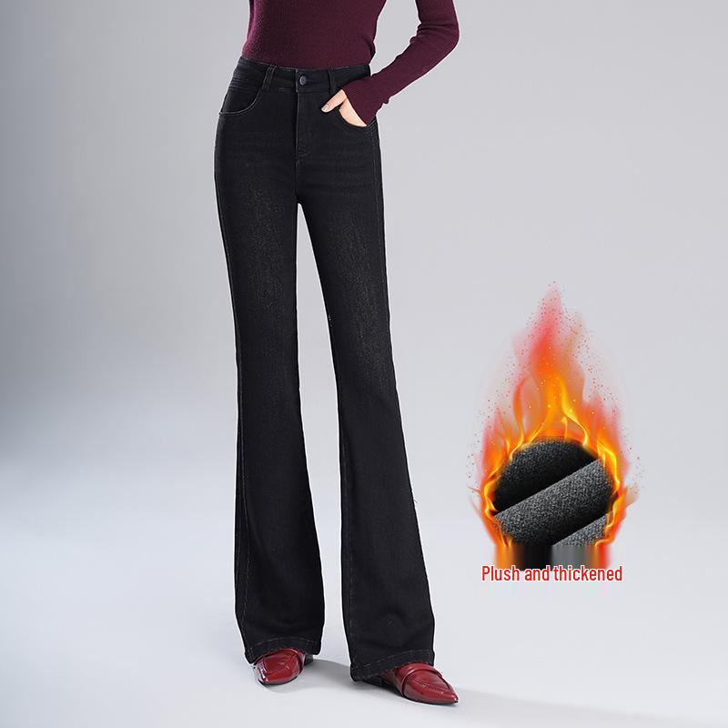 High-Waisted Retro Flared Velvet Jeans for Women - Slim Fit, Autumn/Winter 2024 29 (115-125 lbs) чёрный
High-Waisted Retro Flared Velvet Jeans for Women - Slim Fit, Autumn/Winter 2024 29 (115-125 lbs) чёрный