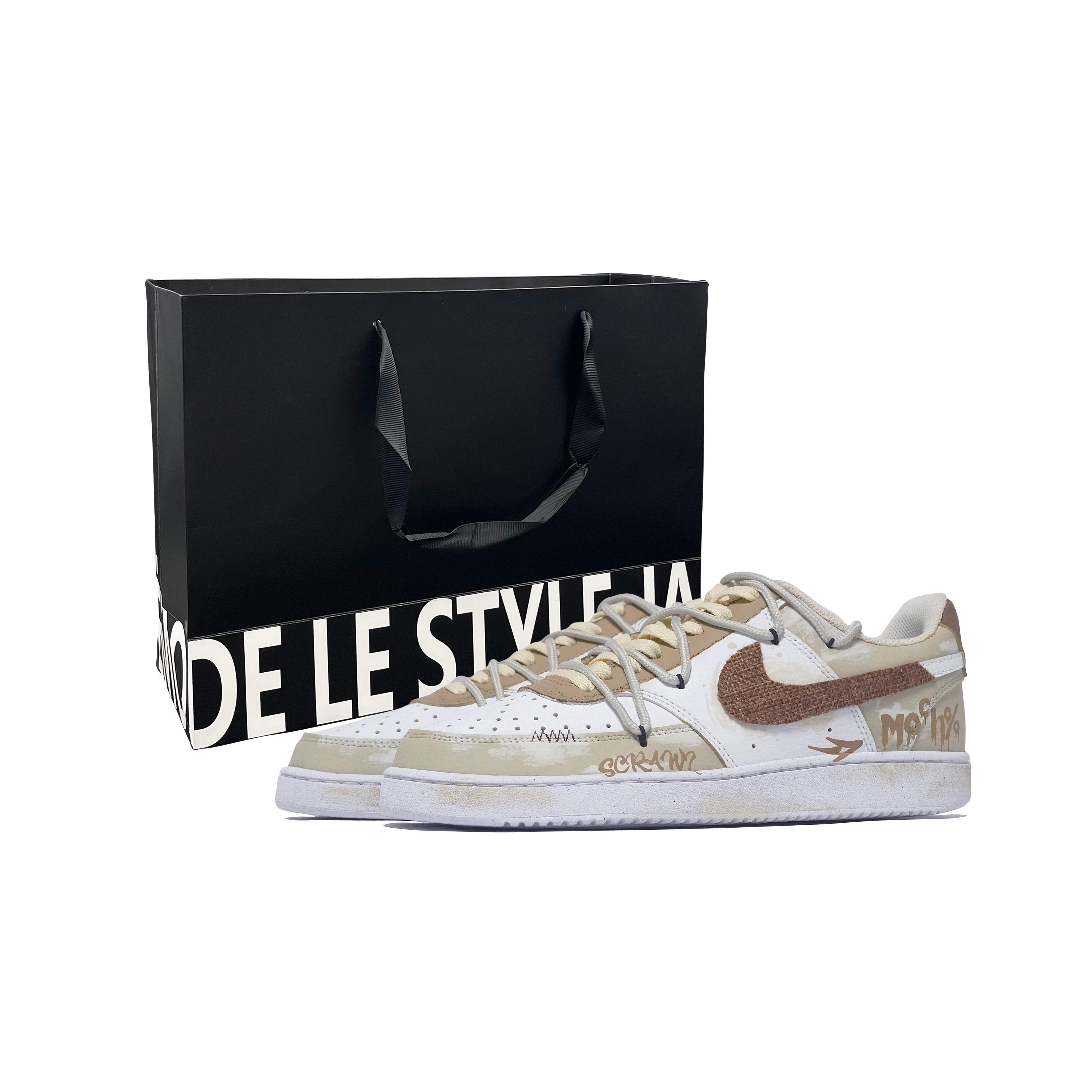 Nike Court Vision 1 Mocha BOX Cushioning Impact Resistance Breathable Low top Skateboard Shoes Unisex Khaki DH2987-101(Team1264-BOX) 45
Nike Court Vision 1 Mocha BOX Cushioning Impact Resistance Breathable Low top Skateboard Shoes Unisex Khaki DH2987-101(Team1264-BOX) 45