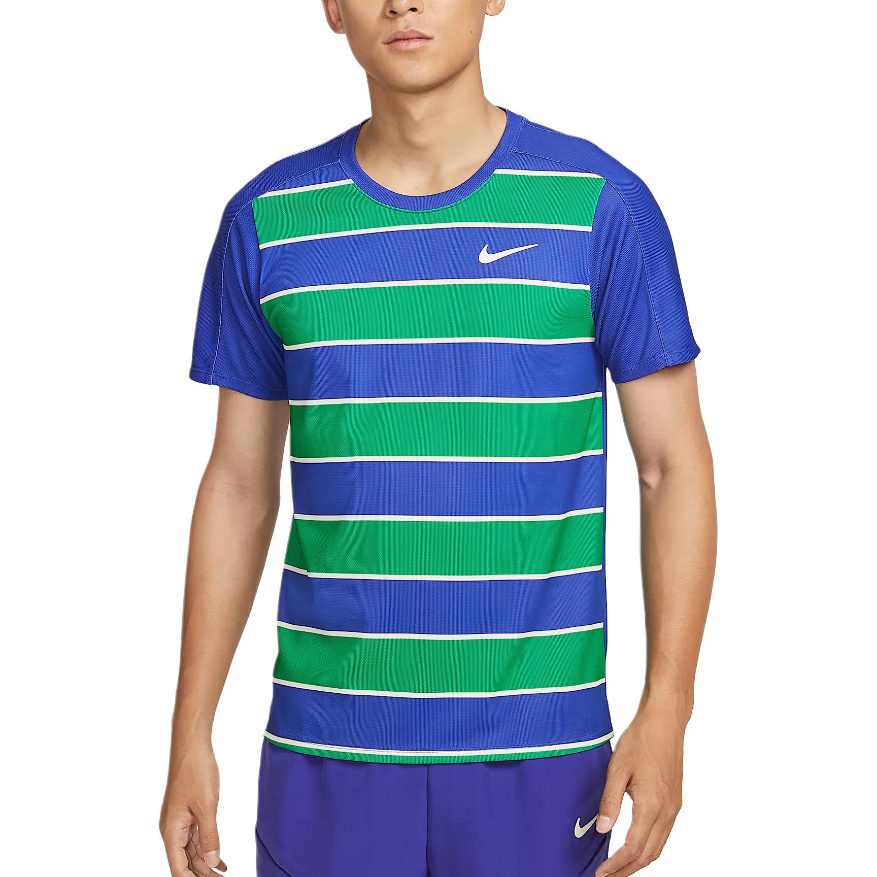 Nike Court Slam Dri-FIT ADV Quick-Dry Striped Slim Fit Tennis Shirt Men tops Deep-Night-Blue White FZ6935-539 2XL
Nike Court Slam Dri-FIT ADV Quick-Dry Striped Slim Fit Tennis Shirt Men tops Deep-Night-Blue White FZ6935-539 2XL