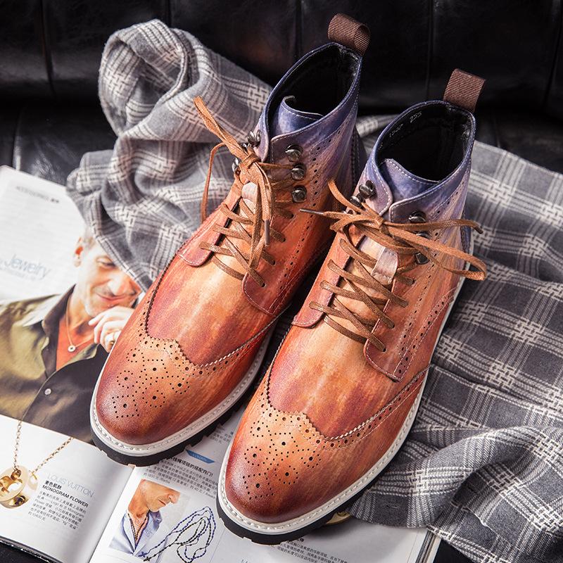 New autumn and winter fashion retro flower foreign trade large size casual high-top leather boots locomotive men s boots tooling boots 48 різнокольоровий
New autumn and winter fashion retro flower foreign trade large size casual high-top leather boots locomotive men s boots tooling boots 48 різнокольоровий