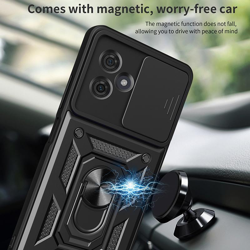 For Motorola Moto G54 5G/G54 Power 5G Case Slide Lens Guard PC+TPU Ring Kickstand Fall Resistant Phone Cover Black
For Motorola Moto G54 5G/G54 Power 5G Case Slide Lens Guard PC+TPU Ring Kickstand Fall Resistant Phone Cover Black