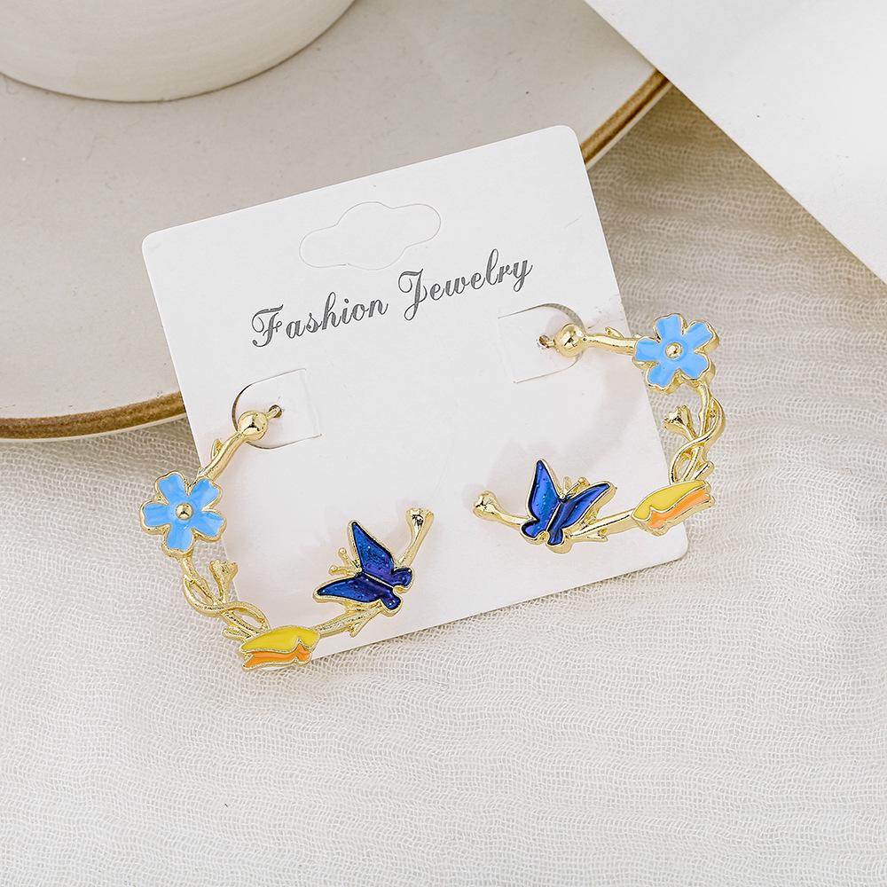 925 Silver Korean Butterfly Branch Stud Earrings - Women s Simple Flower Pattern Clips B234X
925 Silver Korean Butterfly Branch Stud Earrings - Women s Simple Flower Pattern Clips B234X