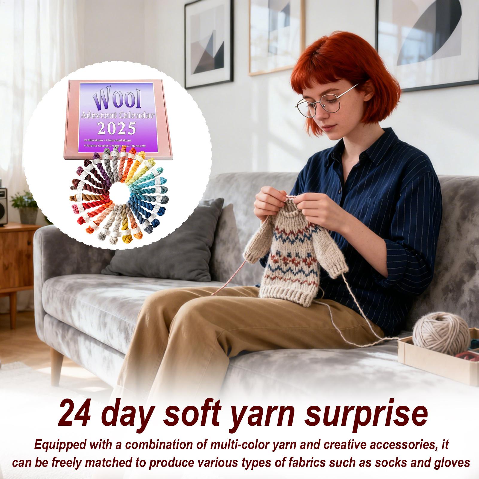 2025 Wool Countdown Calendar Gift Box 24 Days DIY Crafted Christmas Wool Knitting Yarn Kit Holiday Supplies for Crocheters Xxl
2025 Wool Countdown Calendar Gift Box 24 Days DIY Crafted Christmas Wool Knitting Yarn Kit Holiday Supplies for Crocheters Xxl