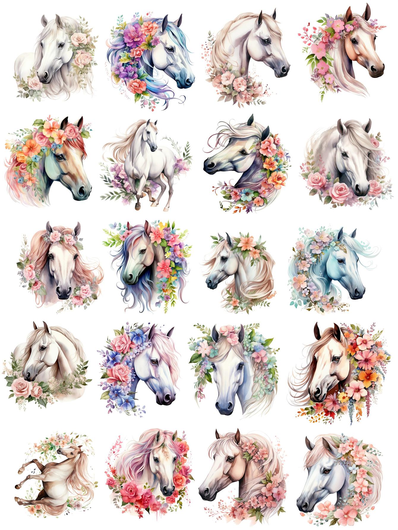 20pcs Watercolor flowers horse Sticker DIY Scrapbooking Album Junk Daily Planner Stationary for clippings, diaries, laptops білий
20pcs Watercolor flowers horse Sticker DIY Scrapbooking Album Junk Daily Planner Stationary for clippings, diaries, laptops білий