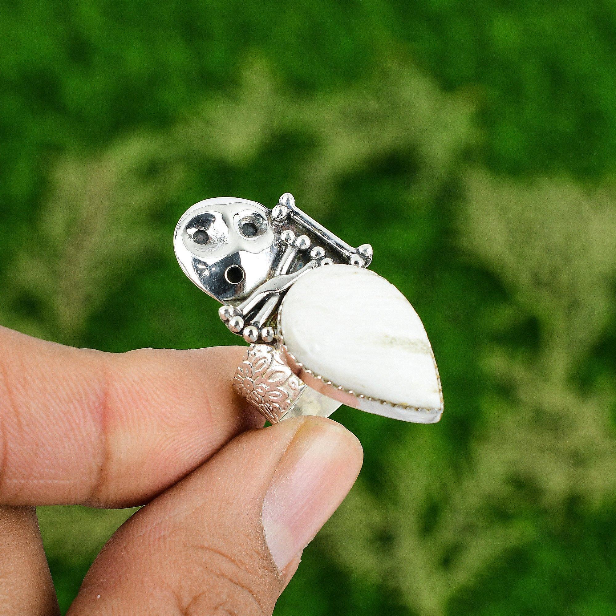 Gift For Her 925 Silver Natural Scolecite Promise Skull And Bone Adjustable Ring Adjustable
Gift For Her 925 Silver Natural Scolecite Promise Skull And Bone Adjustable Ring Adjustable
