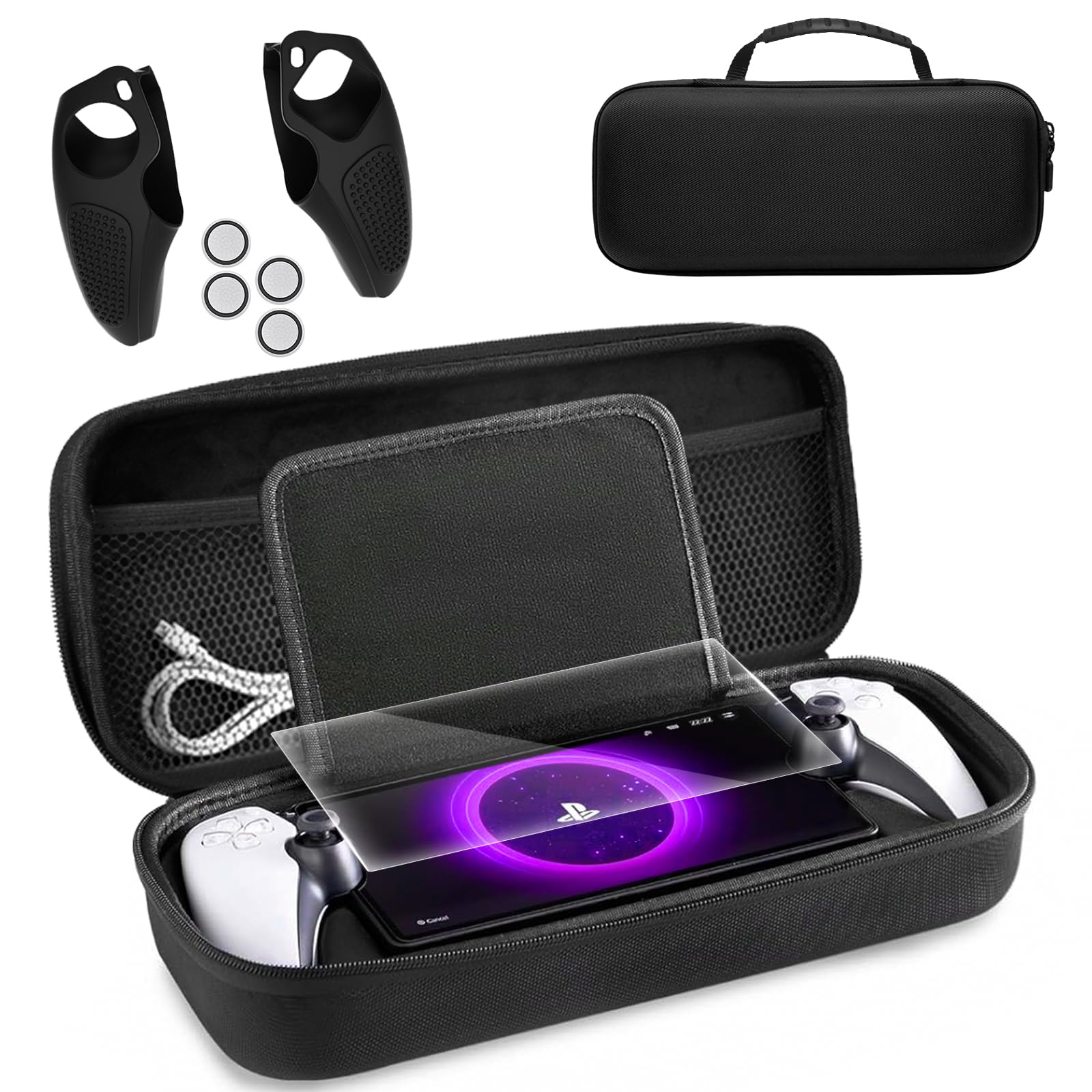 SPOSING Storage case for PS Portal PS Portal case PS5 Portal storage bag Portal dedicated storage case Handle silicone case Controller protective чорний
SPOSING Storage case for PS Portal PS Portal case PS5 Portal storage bag Portal dedicated storage case Handle silicone case Controller protective чорний
