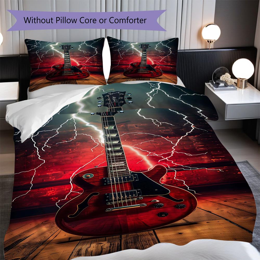 1PC Music, guitar Theme Bedding Quilt Set Quilt Cover Pillowcase Home Decoration Birthday Gift (1 * duvet cover + 9 * pillowcase, without core) 135x200cm
1PC Music, guitar Theme Bedding Quilt Set Quilt Cover Pillowcase Home Decoration Birthday Gift (1 * duvet cover + 9 * pillowcase, without core) 135x200cm