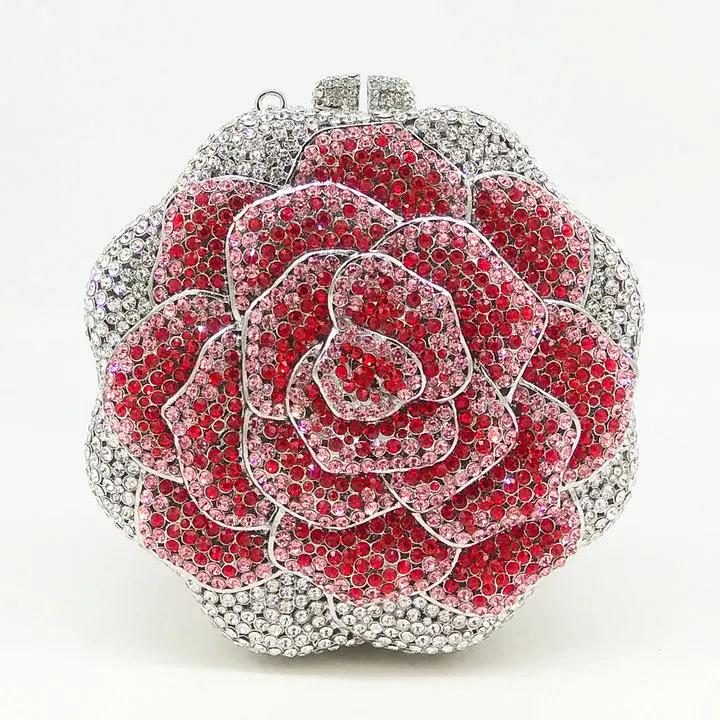 Boutique De FGG (in stock) Rose Flower Crystal Clutch Bags Women Formal Party Evening Handbags Bridal Wedding Rhinestone Purse Mini Clutch
Boutique De FGG (in stock) Rose Flower Crystal Clutch Bags Women Formal Party Evening Handbags Bridal Wedding Rhinestone Purse Mini Clutch