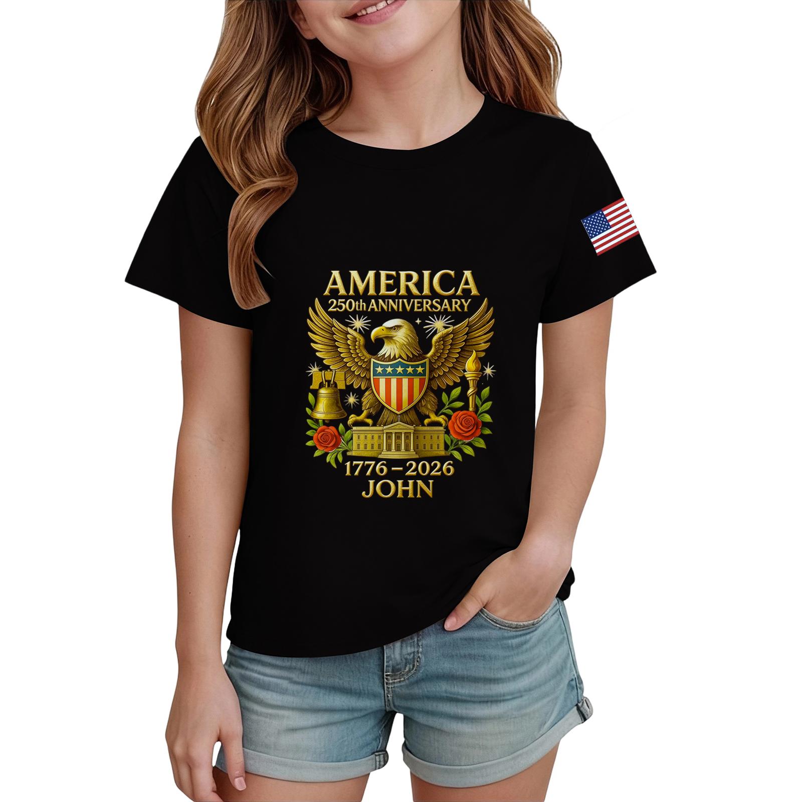 Kids Independence Day Printed Crew Neck Short Sleeve Casual Loose Fit T Shirt Top for Boys Girls Summer Wear 120 чёрный
Kids Independence Day Printed Crew Neck Short Sleeve Casual Loose Fit T Shirt Top for Boys Girls Summer Wear 120 чёрный