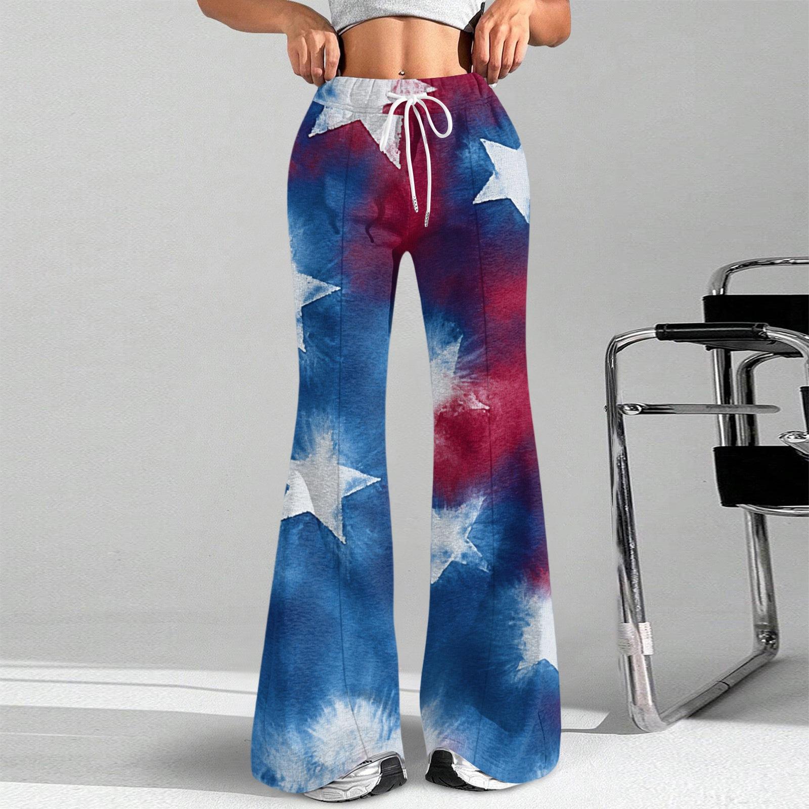 Women s Fashion Loose Drawstring Tight Waist Independence Day Printed Casual Sports Pants Casual Flared Pants XL
Women s Fashion Loose Drawstring Tight Waist Independence Day Printed Casual Sports Pants Casual Flared Pants XL