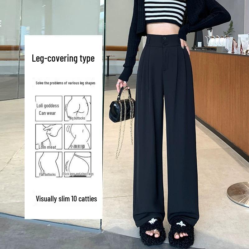 Women s Petite Pear-Shaped Double-Button High-Waist Suit Pants, Slim-Fit, Wide-Leg, Casual Drapey Style, for Spring/Autumn XS (60-79 jin)
Women s Petite Pear-Shaped Double-Button High-Waist Suit Pants, Slim-Fit, Wide-Leg, Casual Drapey Style, for Spring/Autumn XS (60-79 jin)