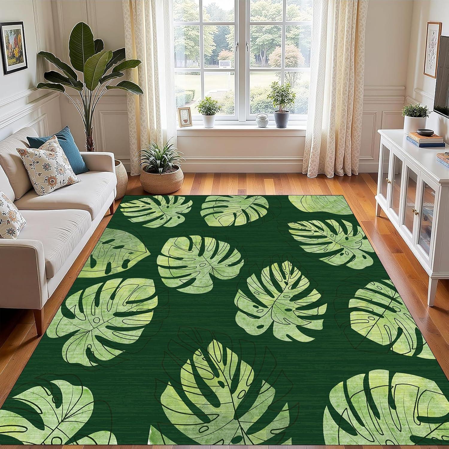 Tropical Monstera Leaf Area Rug Green Plant Printed Floor Mat Nordic Style Decorative Carpet for Living Room Bedroom Home Decor 40cm x 60cm
Tropical Monstera Leaf Area Rug Green Plant Printed Floor Mat Nordic Style Decorative Carpet for Living Room Bedroom Home Decor 40cm x 60cm