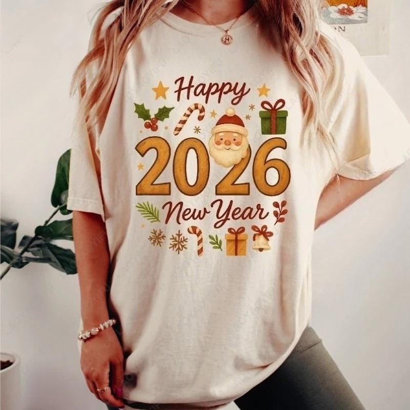 2026 New Happy New Year Santa Claus Christmas Festive Holiday Tees Unisex Women Cute Clothing All Match New Style Tshirt 4XL
2026 New Happy New Year Santa Claus Christmas Festive Holiday Tees Unisex Women Cute Clothing All Match New Style Tshirt 4XL