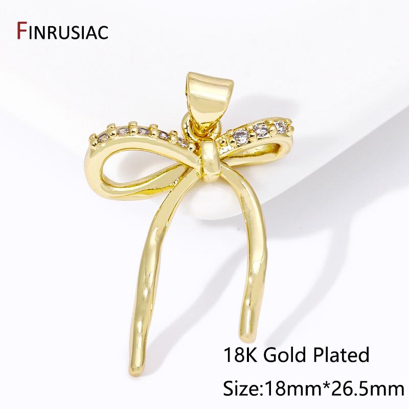 Trendy 18K Gold Plated Brass Inlaid Zircon Irregular Bowknot Charms Pendant For DIY Neckalce Making Supplies Findings 1 piece
Trendy 18K Gold Plated Brass Inlaid Zircon Irregular Bowknot Charms Pendant For DIY Neckalce Making Supplies Findings 1 piece