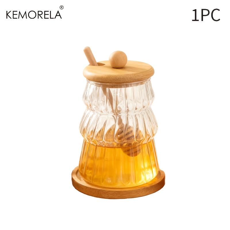 KEMORELA 1/2PCS Honey Jar Set with Wooden Stir Stick And Lid Glass Cup for Kitchen Home Syrup Storage Container
KEMORELA 1/2PCS Honey Jar Set with Wooden Stir Stick And Lid Glass Cup for Kitchen Home Syrup Storage Container