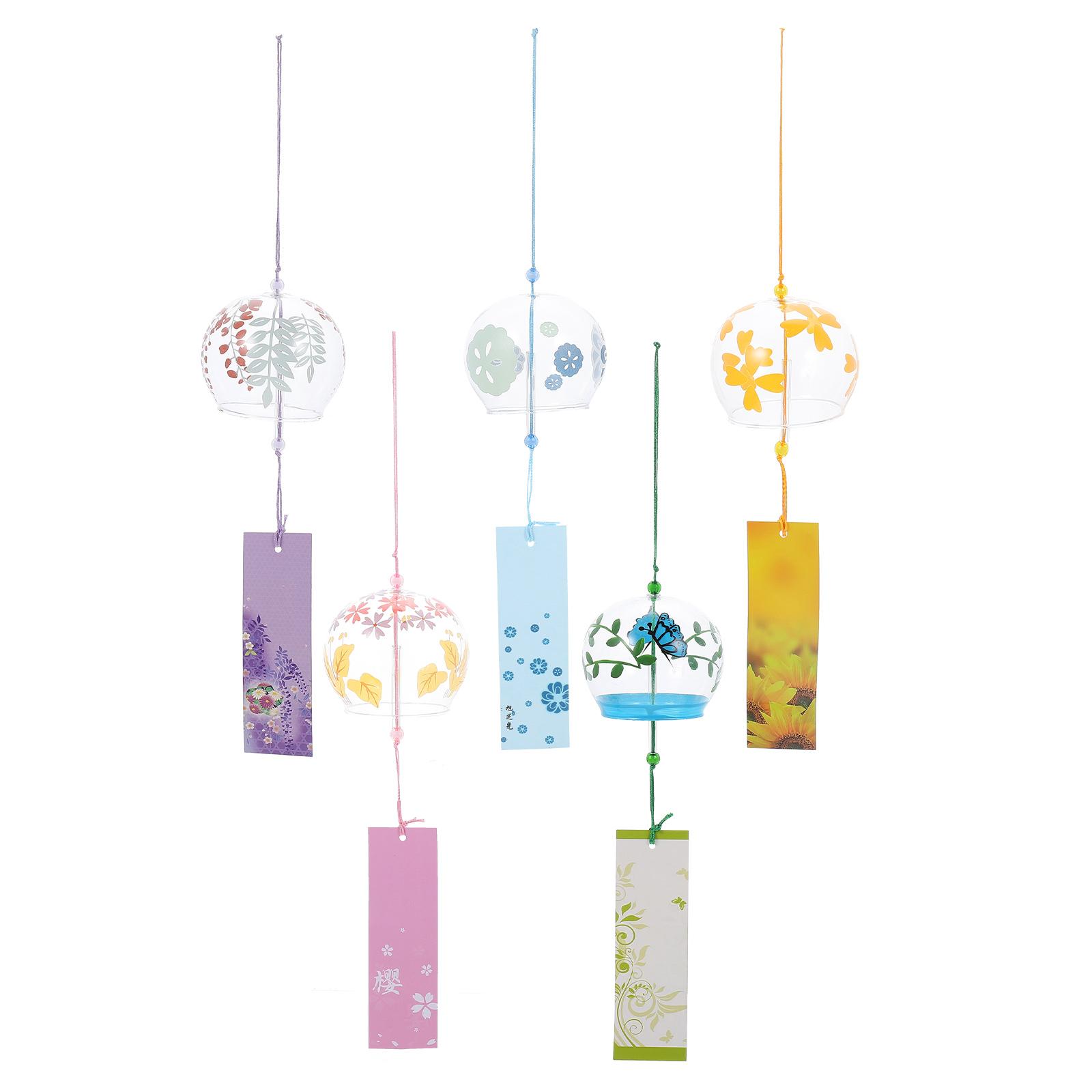 5 Pcs Glass Wind Chimes Memorial Vintage Bell Pendant Outdoor Clear Miss 24.00X7.00X7.00CM
5 Pcs Glass Wind Chimes Memorial Vintage Bell Pendant Outdoor Clear Miss 24.00X7.00X7.00CM