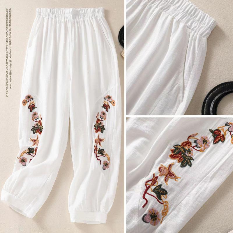 Bloomers Embroidery Casual Solid Elastic High Waist Loose Women s Pants Ankle-Length Pants for Women Clothing Fashion 3XL білий
Bloomers Embroidery Casual Solid Elastic High Waist Loose Women s Pants Ankle-Length Pants for Women Clothing Fashion 3XL білий