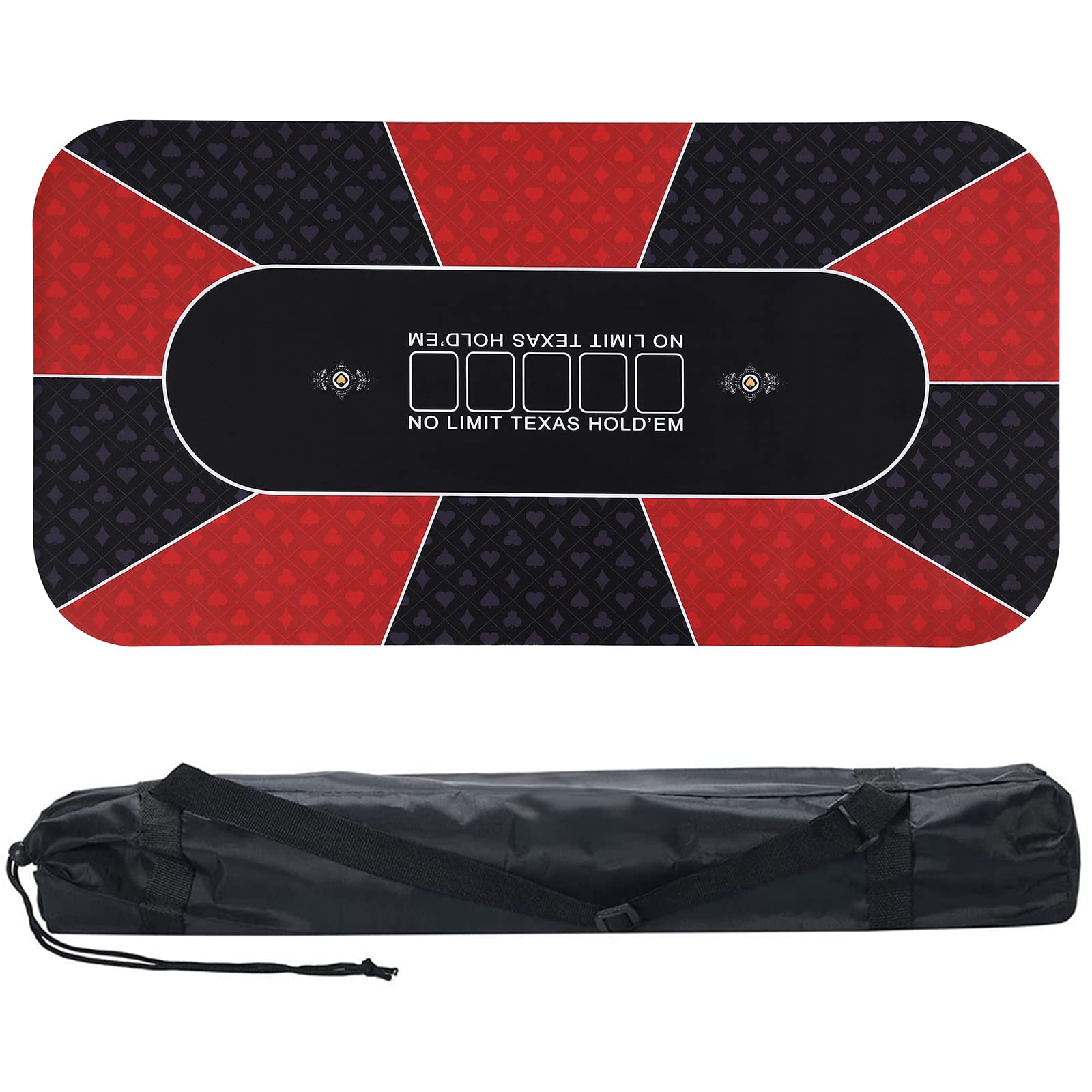 Trading Card Heaven Poker Mat Texas Playmat Casino with Storage Bag 60 x Hold em (Red, 120cm)
Trading Card Heaven Poker Mat Texas Playmat Casino with Storage Bag 60 x Hold em (Red, 120cm)