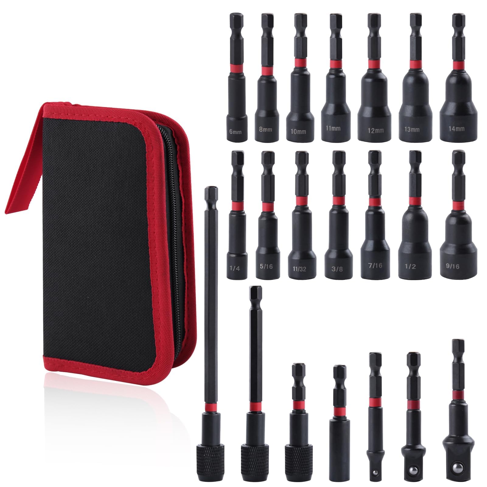 LEONTOOL Magnetic Nut Driver Set Magnetic Nut Driver Set Impact Driver Bit Set Impact Socket Set Metric SAE Socket Set for Electric Screwdriver
LEONTOOL Magnetic Nut Driver Set Magnetic Nut Driver Set Impact Driver Bit Set Impact Socket Set Metric SAE Socket Set for Electric Screwdriver