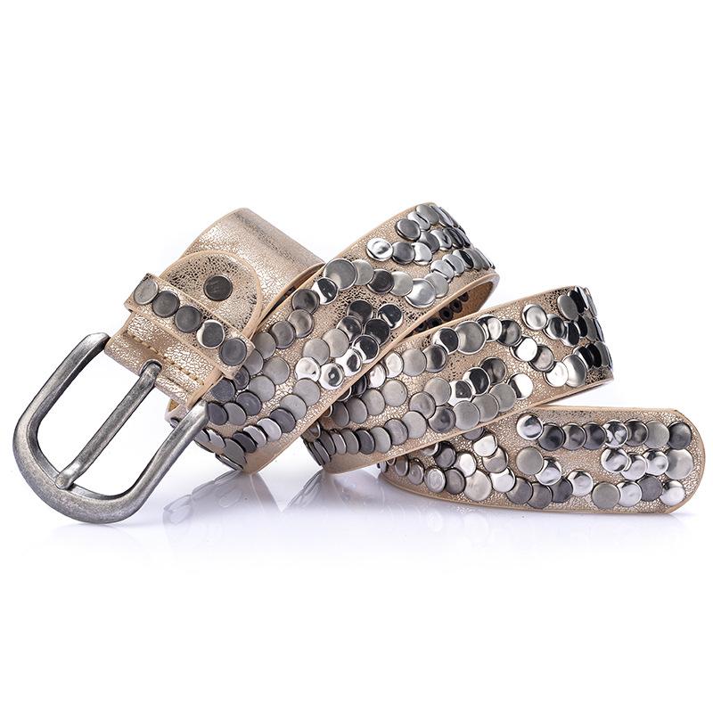 Mei Studded women s leather belt - fashionable casual waist belt - ladies skirt belt - rhinestone embellished versatile trendy belt 110cm
Mei Studded women s leather belt - fashionable casual waist belt - ladies skirt belt - rhinestone embellished versatile trendy belt 110cm