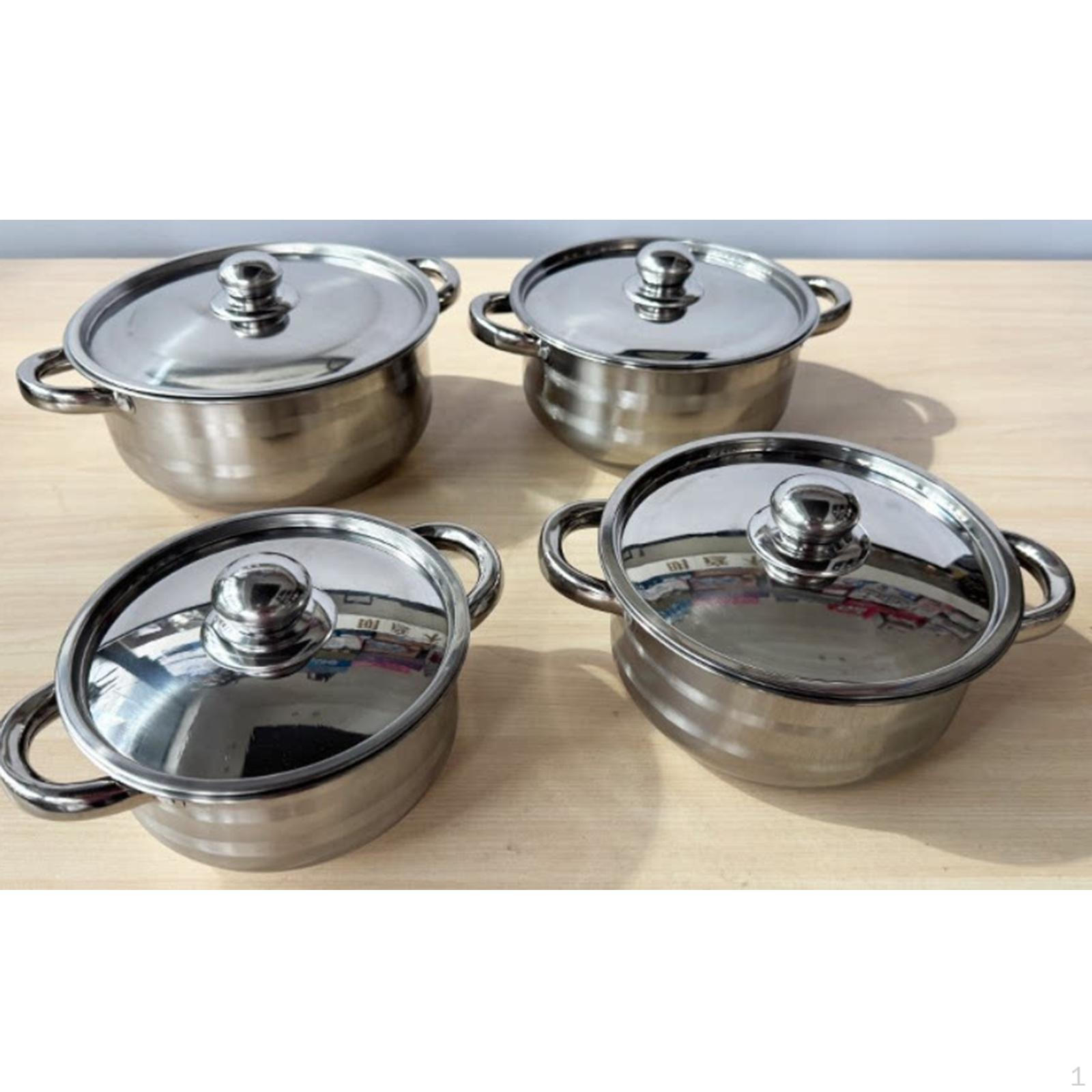 4x Stainless Steel Stockpot with Lid Cooking Cookware Double Handle Pasta Stew Pot Soup for
4x Stainless Steel Stockpot with Lid Cooking Cookware Double Handle Pasta Stew Pot Soup for