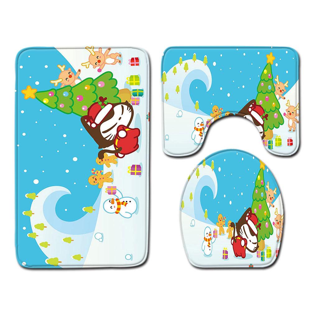 Christmas Bathroom Floor Mat Toilet Three-Piece Set 45cmx75cm
Christmas Bathroom Floor Mat Toilet Three-Piece Set 45cmx75cm