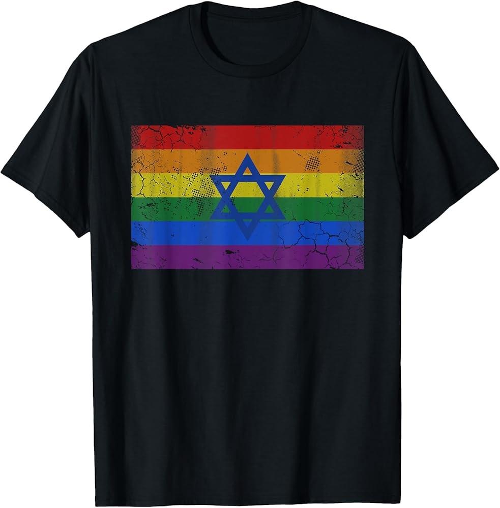 Jewish Israel LGBT TShirt Gay Pride Flag Shirt TShirt Unisex T-Shirt L
Jewish Israel LGBT TShirt Gay Pride Flag Shirt TShirt Unisex T-Shirt L