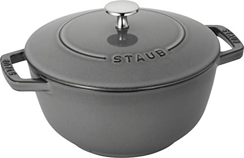 staub Wa-NABE 40501-010 Wanabe Gray L 20cm Two-Handed Cast Iron Pot, Rice Cooking, 3 Pieces, Induction Compatible
staub Wa-NABE 40501-010 Wanabe Gray L 20cm Two-Handed Cast Iron Pot, Rice Cooking, 3 Pieces, Induction Compatible