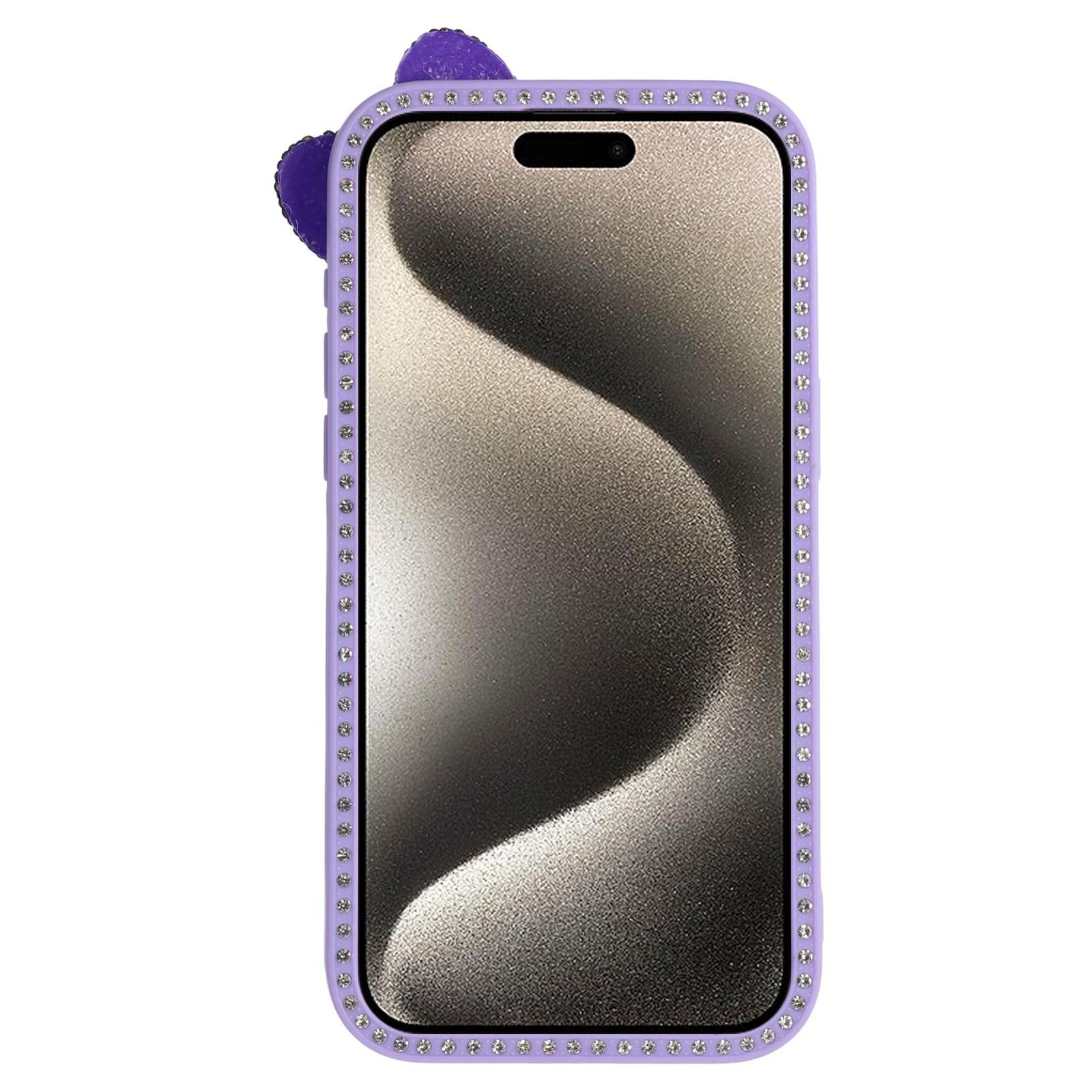 For iPhone 15 Pro Case Epoxy Design TPU+PC Phone Back Cover with Bow,Rhinestone Decor White
For iPhone 15 Pro Case Epoxy Design TPU+PC Phone Back Cover with Bow,Rhinestone Decor White