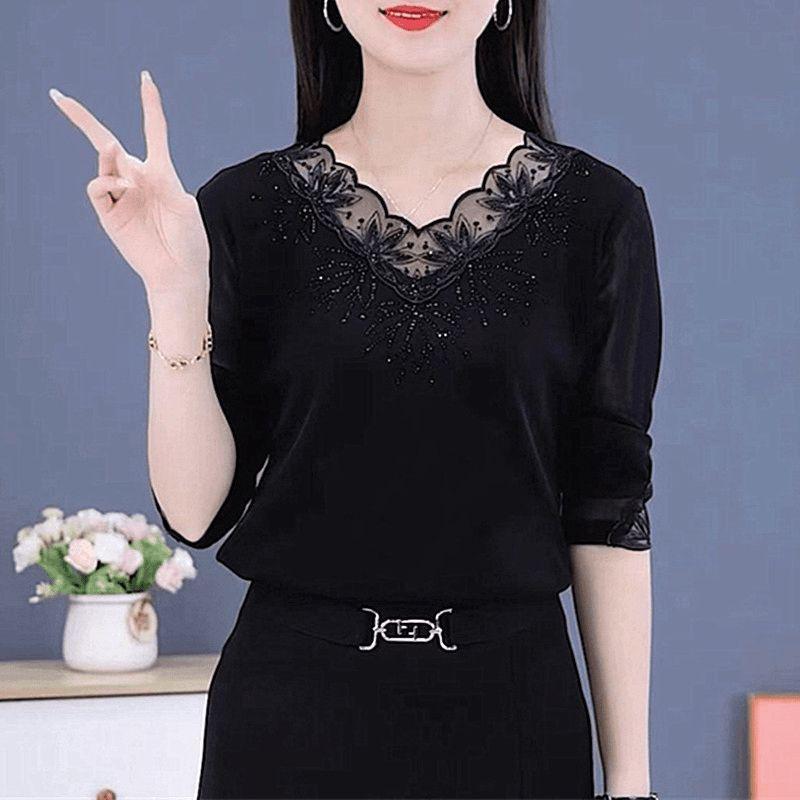 Autumn black lace bottoming shirt women s spring and autumn 2025 new long-sleeved fashion autumn inner top M
Autumn black lace bottoming shirt women s spring and autumn 2025 new long-sleeved fashion autumn inner top M